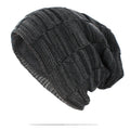Plush pullover hat unisex ear protection knitted pile up hat for men and women