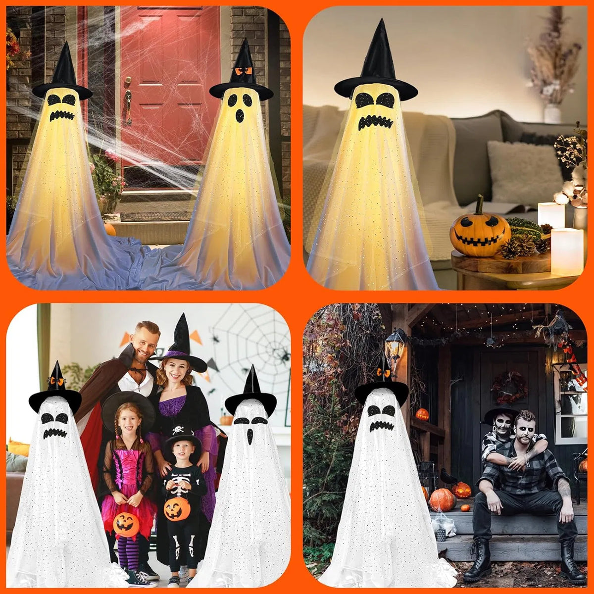 2 Packs Halloween Decorations Outdoor Indoor with Halloween Remote Control