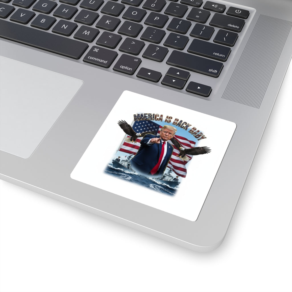 Trump “America Is Back Baby” Patriotic Kiss-Cut Sticker