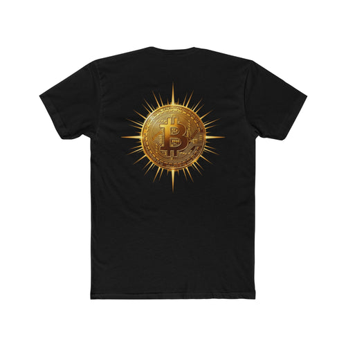 Bitcoin Crew Tee — Golden Crypto Coin Graphic T‑Shirt