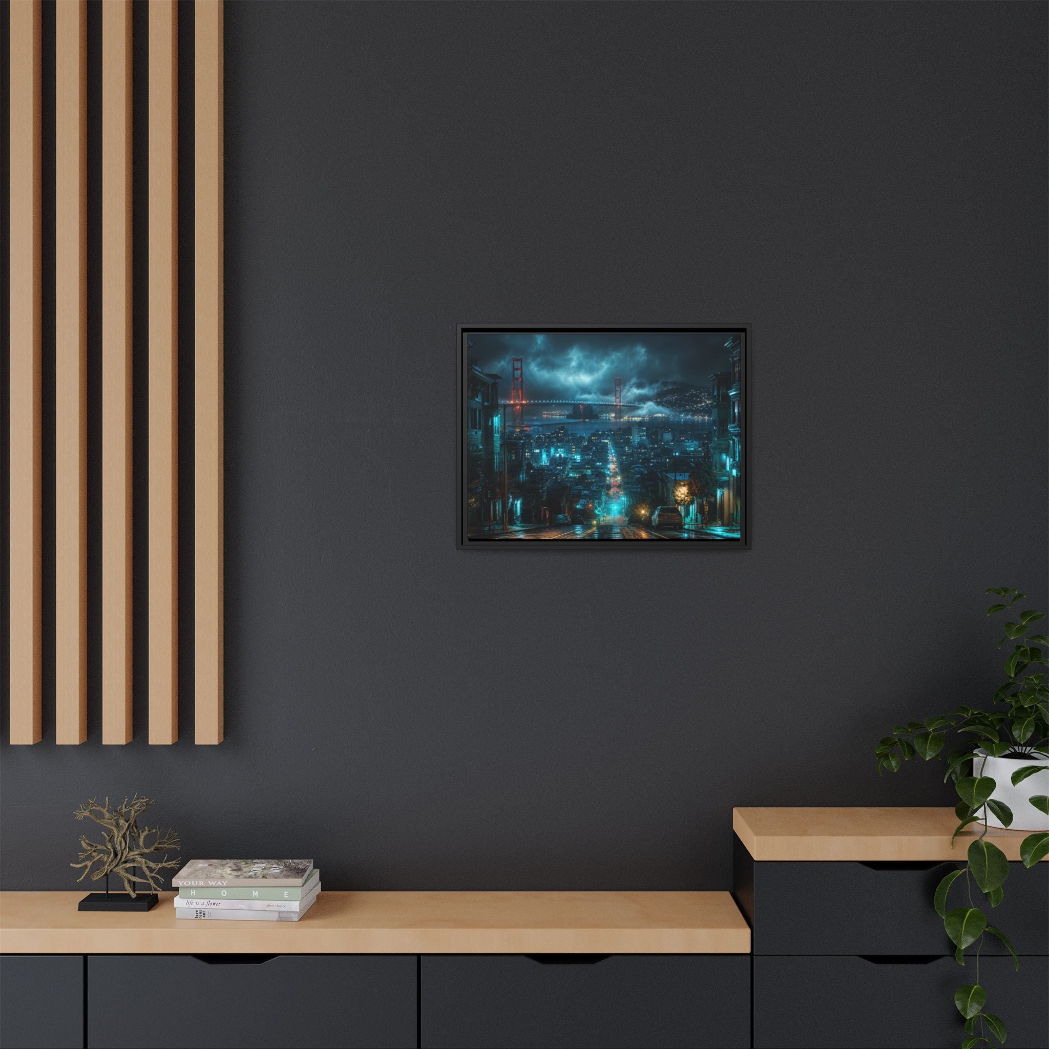 San Francisco Night Canvas Wall Art Print Ready to Hang
