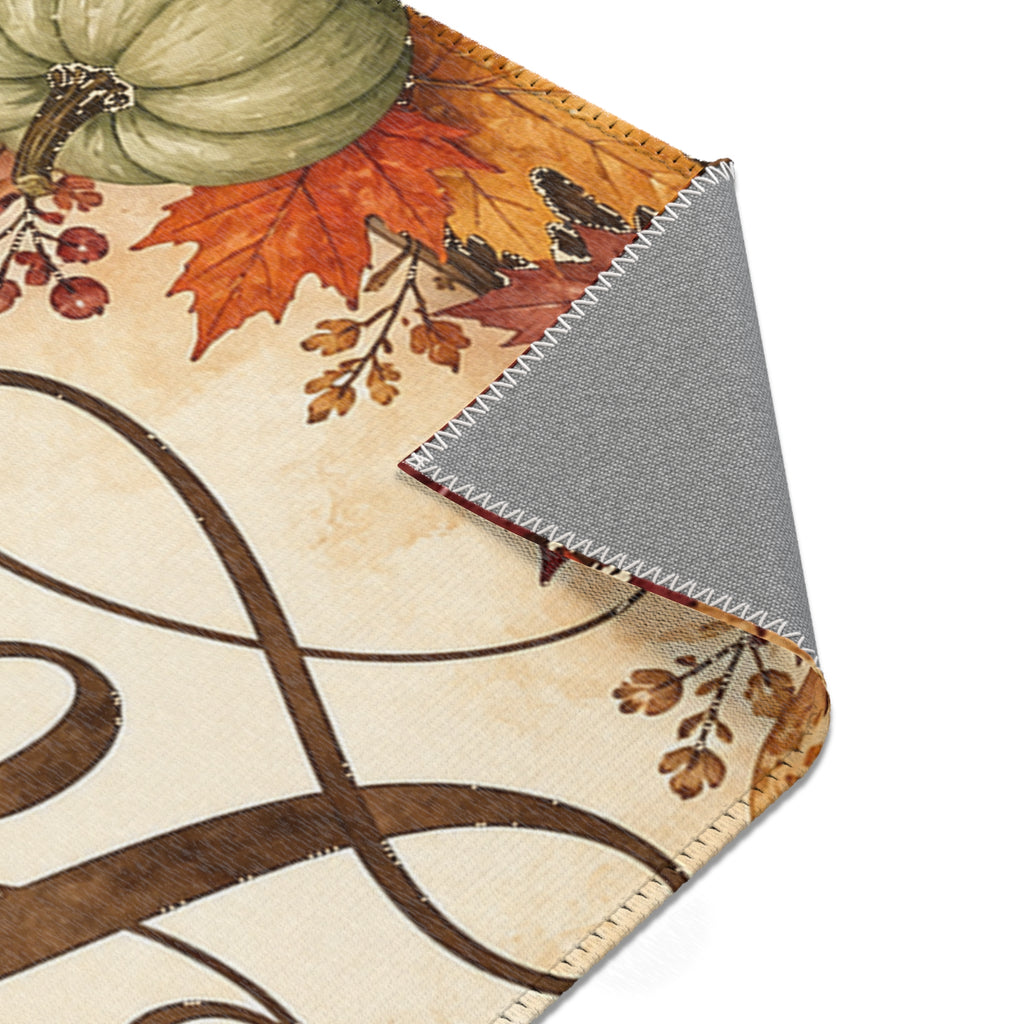 Autumn Pumpkin Love Bath Mat Non Slip Fall Kitchen Mat Halloween Thanksgiving Gift Rug