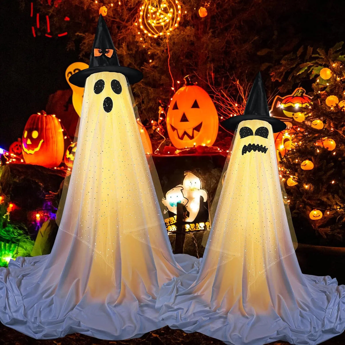 2 Packs Halloween Decorations Outdoor Indoor with Halloween Remote Control