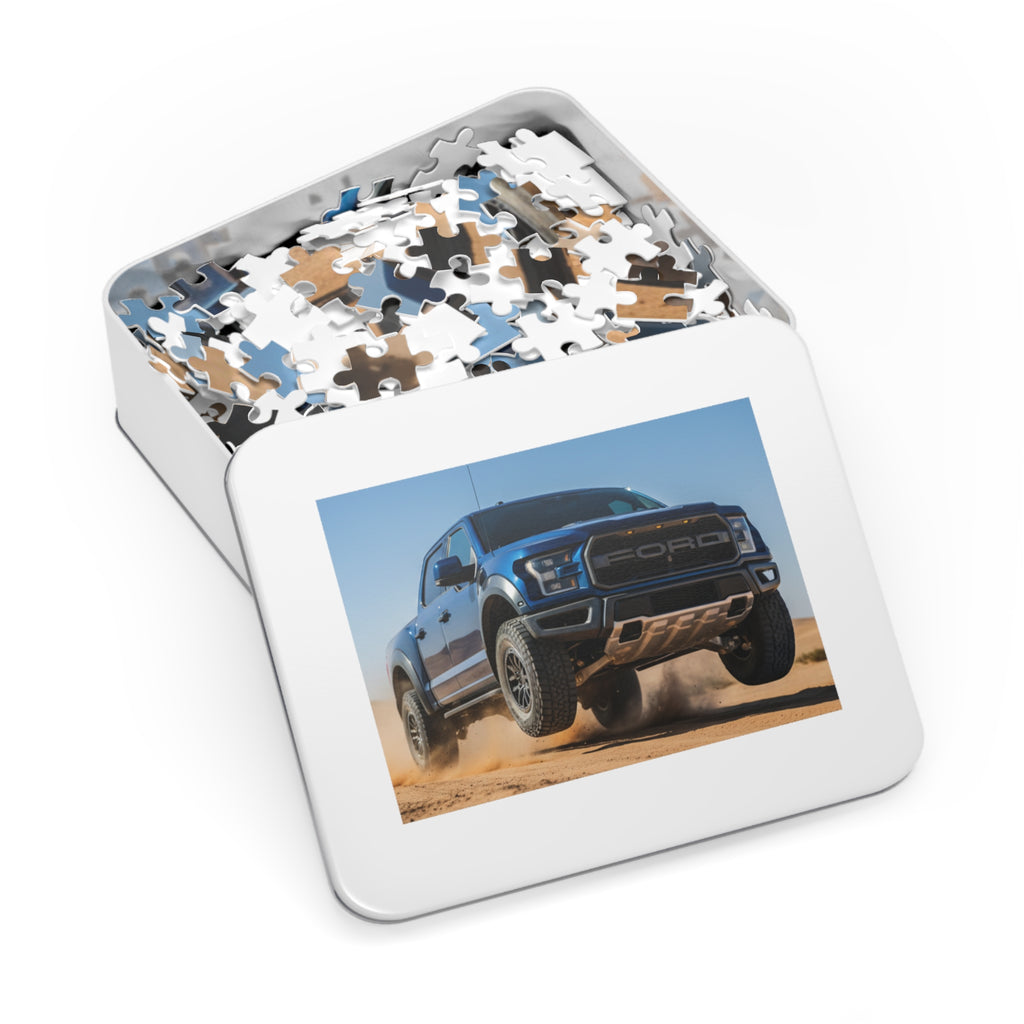 Off‑Road Truck Jigsaw Puzzle with Tin — 500‑Piece Desert Ford Pickup Puzzle