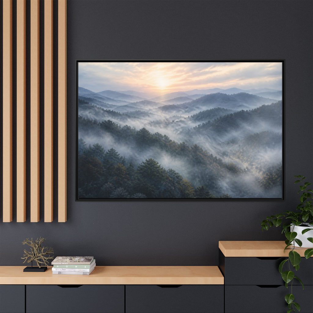 Smoky Mountains Mist Canvas Wall Art Print Ready to Hang