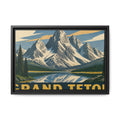 Grand Teton Vintage Travel Poster Canvas Wall Art Print Ready to Hang