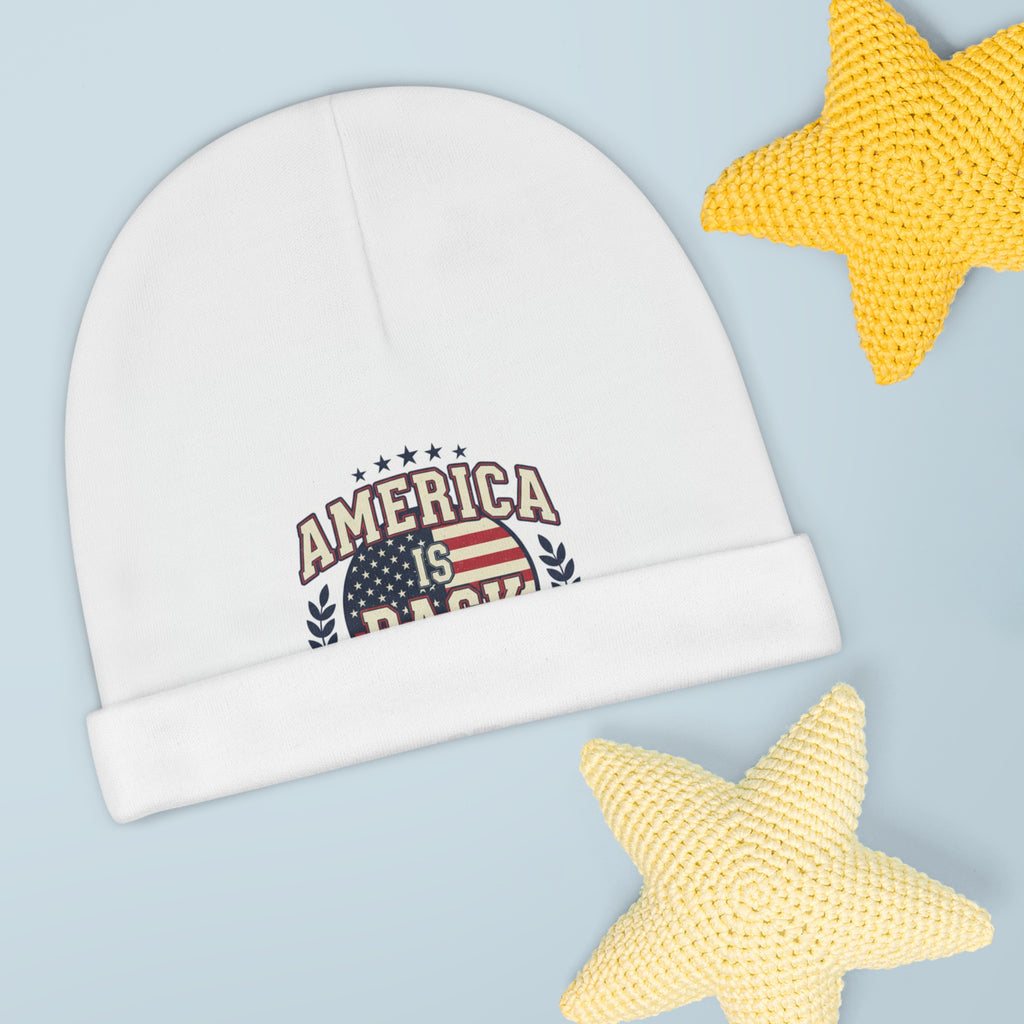 Baby Beanie — "America Is Back 2026" Patriotic Infant Cap