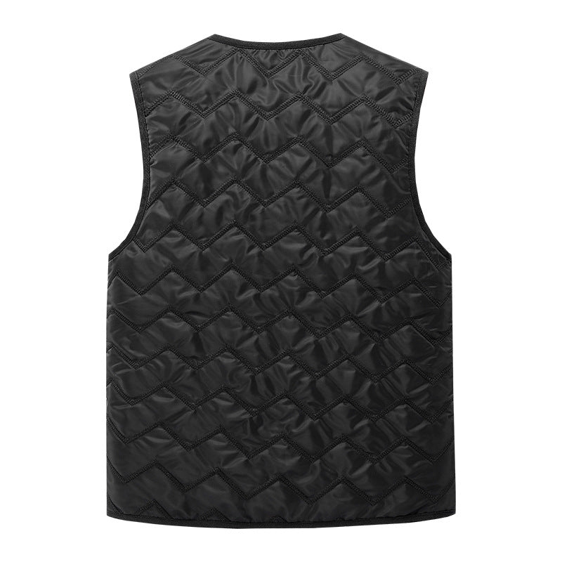 New men's V-neck heated cotton vest, carbon fiber electric vest, USB powered intelligent constant temperature heating suit