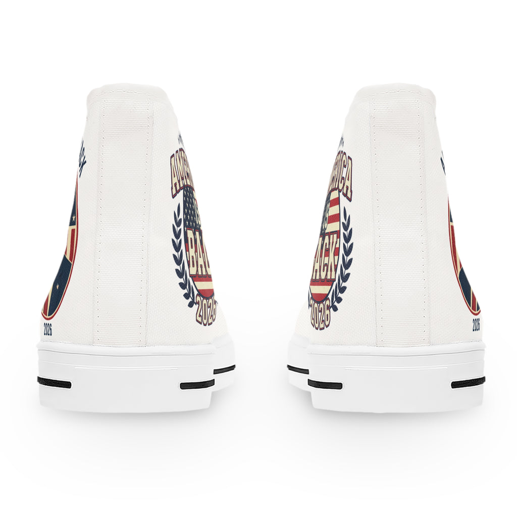 Patriotic 'America Is Back' Women's High Top Sneakers