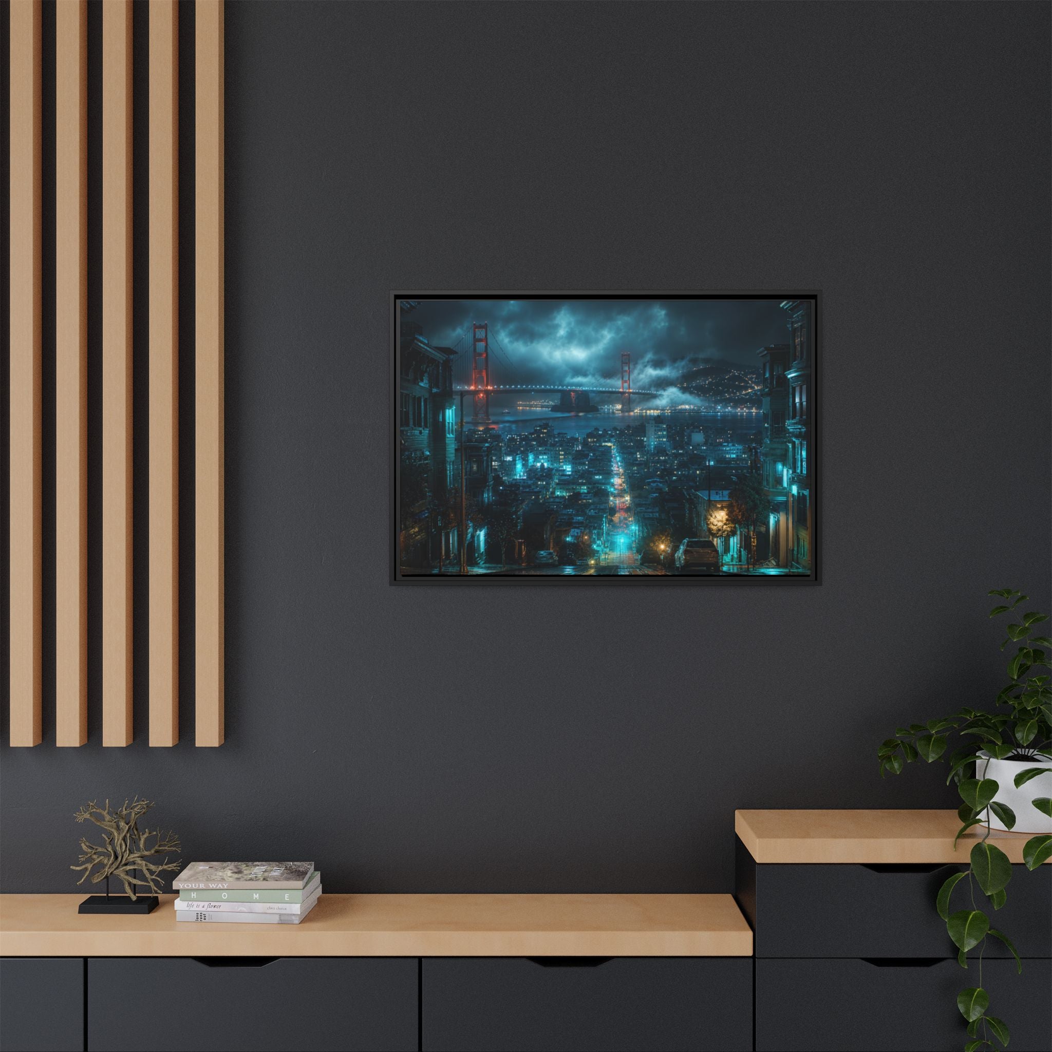 San Francisco Night Canvas Wall Art Print Ready to Hang