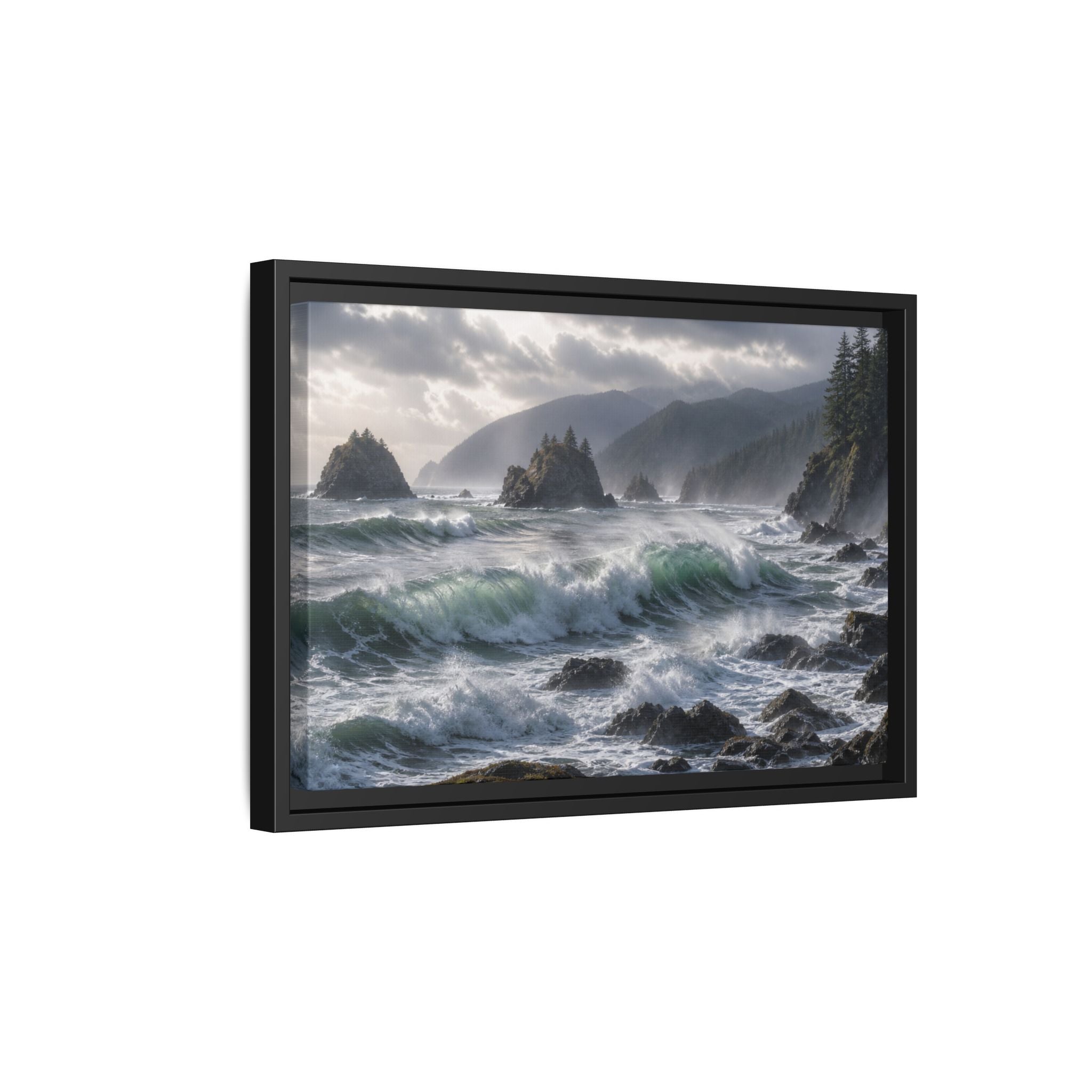 Oregon Coast Waves Canvas Wall Art Print Ready to Hang