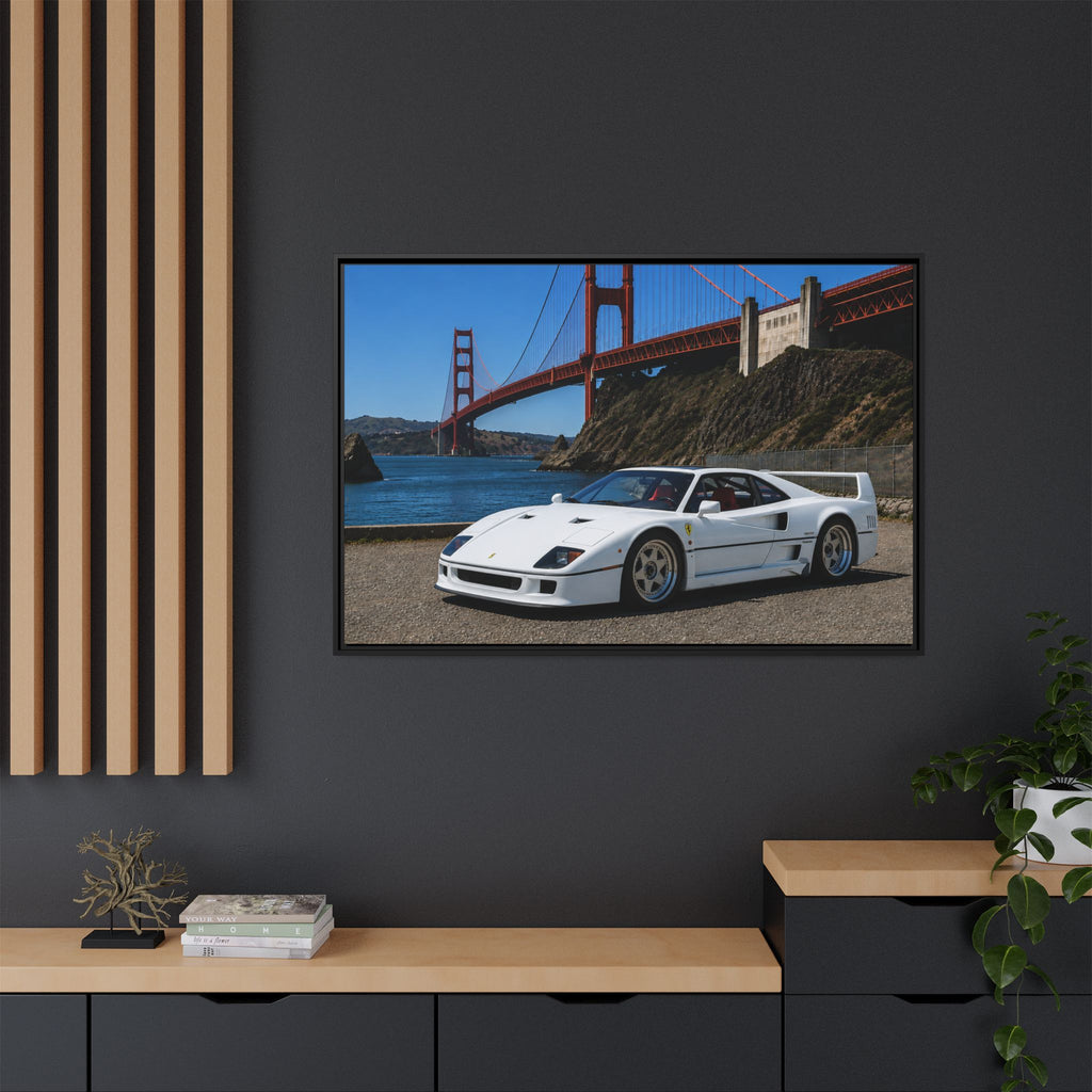 Ferrari F40 1987 Canvas Print — Golden Gate Bridge - Stunning Photo