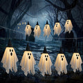 Halloween Ghost Decor 12.5 FT Halloween Ghost String Lights With Hats