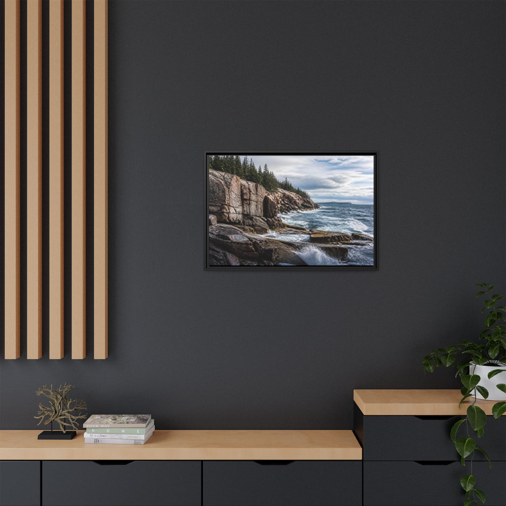 Acadia Shore Waves Canvas Wall Art Print Ready to Hang