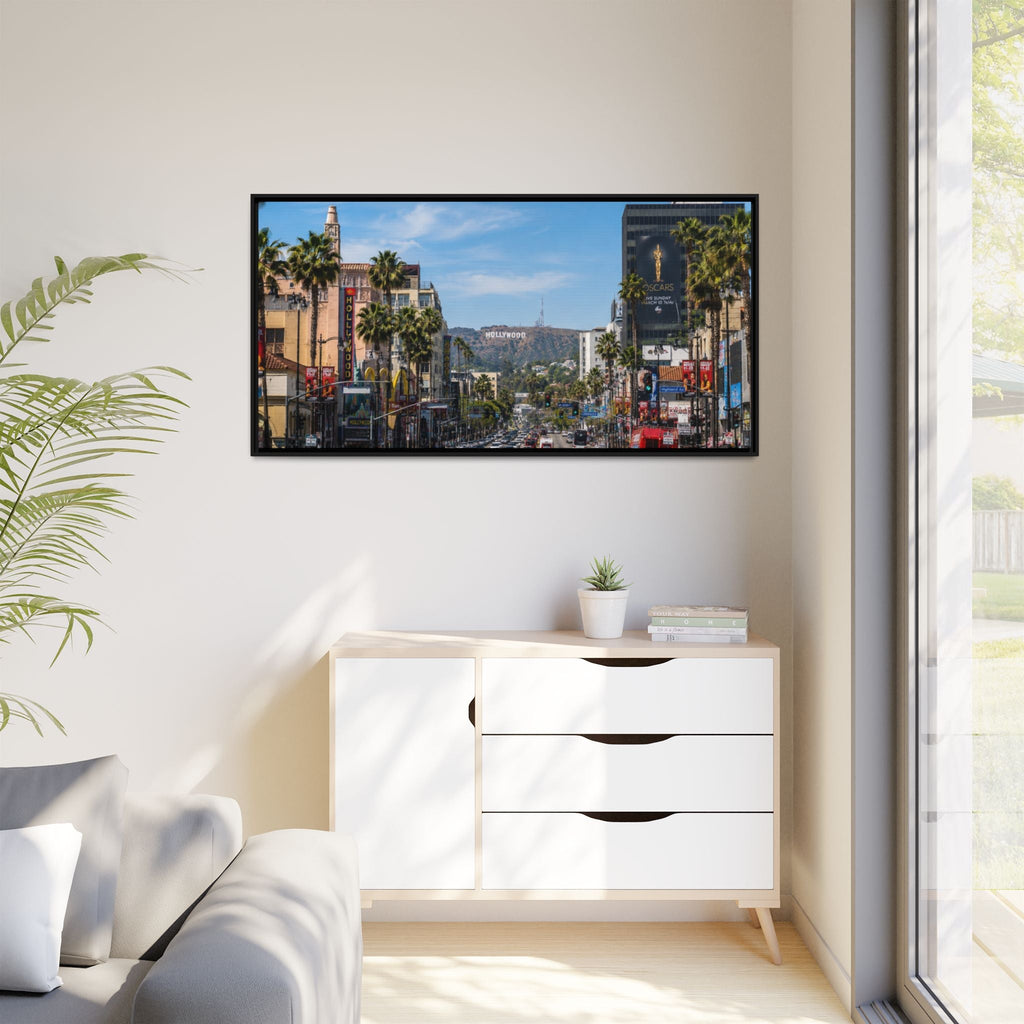 Hollywood Boulevard Matte Canvas Print — Framed Wall Art