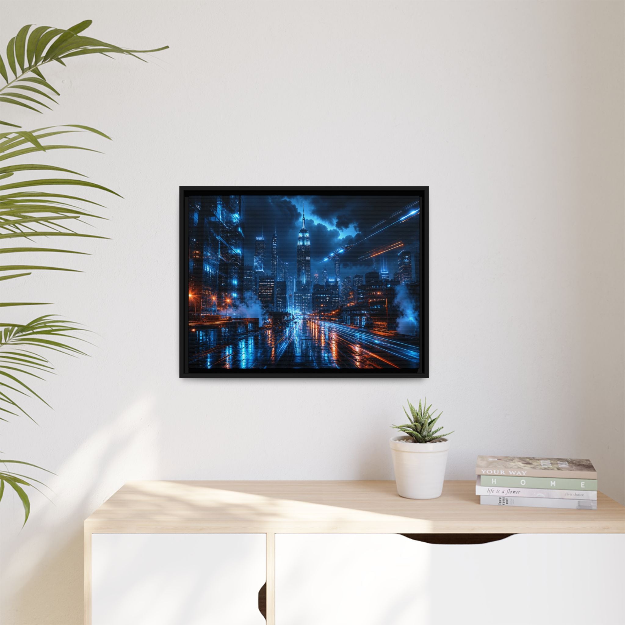 New York City Night Canvas Wall Art Print Ready to Hang