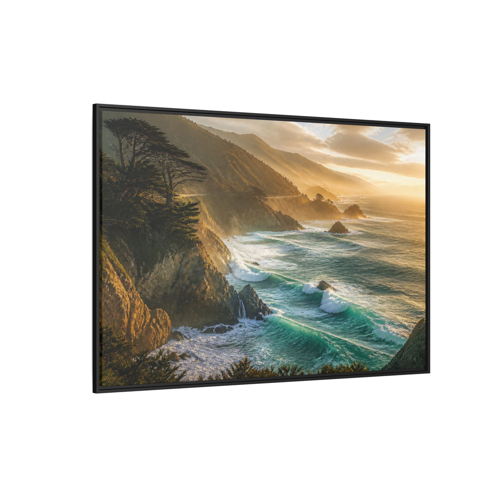 Big Sur Coastal Waves Canvas Wall Art Print Ready to Hang