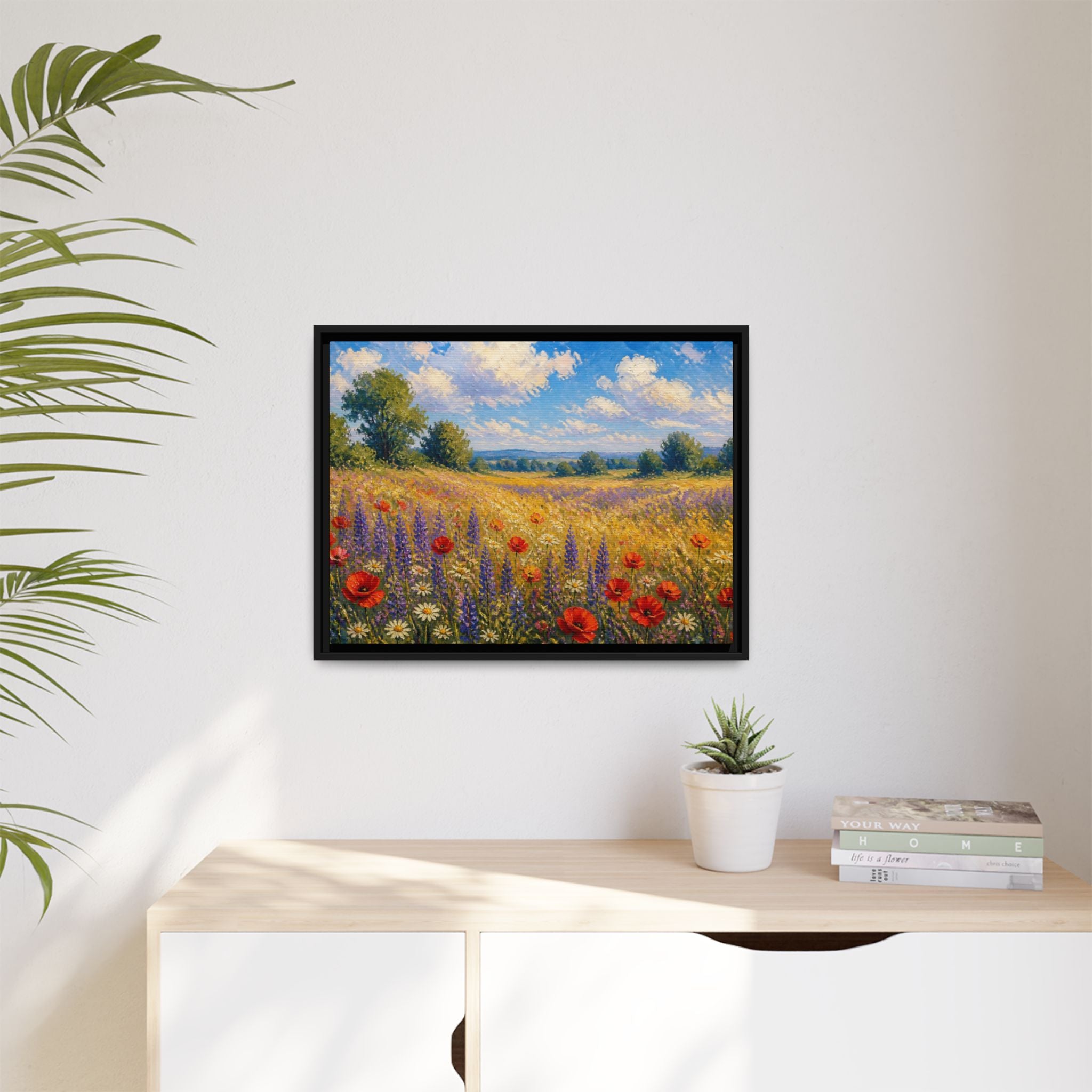 Wildflower Meadow Canvas Wall Art Print Ready to Hang