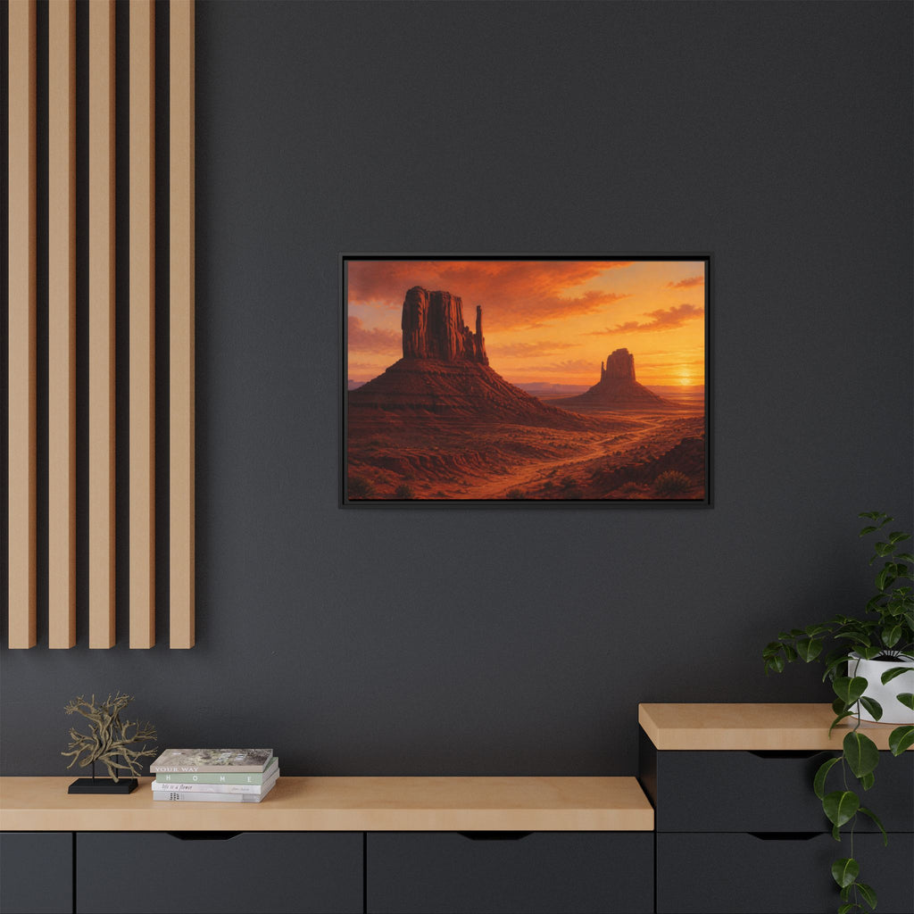 Monument Valley Sunset Canvas Wall Art Print Ready to Hang