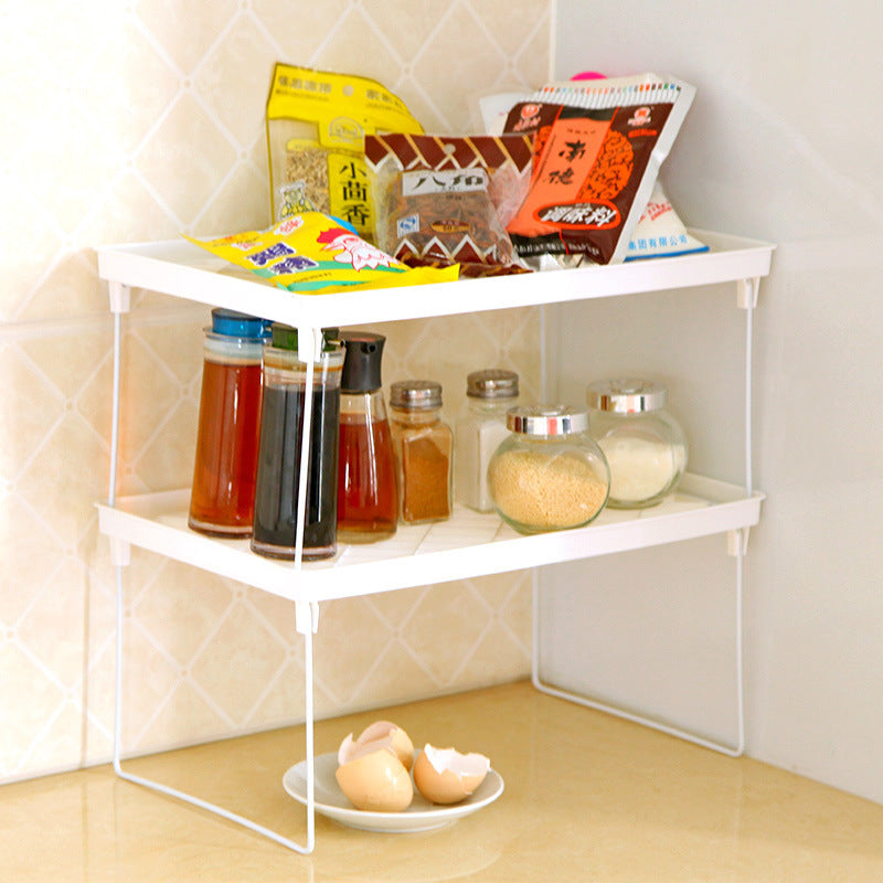 Shelf Rack Bathroom Storage Rack Kitchen Items Organizer Rack Foldable Sundries Rack Storage Shelf