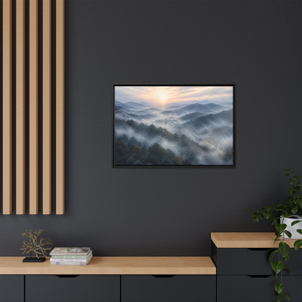 Smoky Mountains Mist Canvas Wall Art Print Ready to Hang