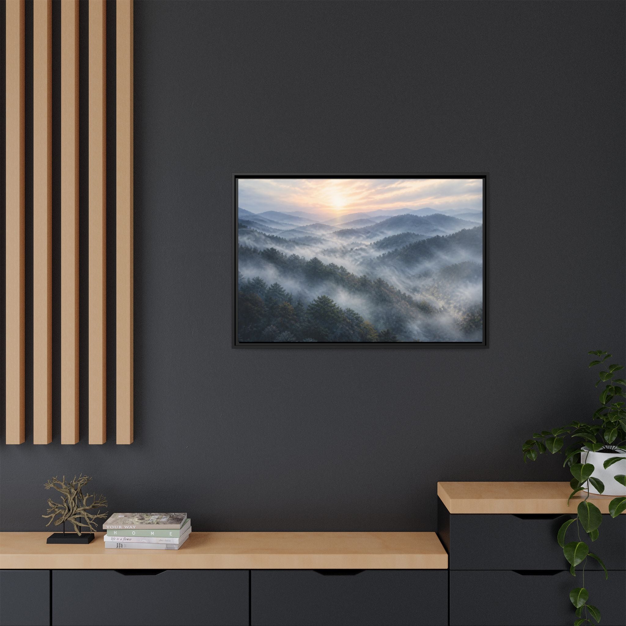 Smoky Mountains Mist Canvas Wall Art Print Ready to Hang