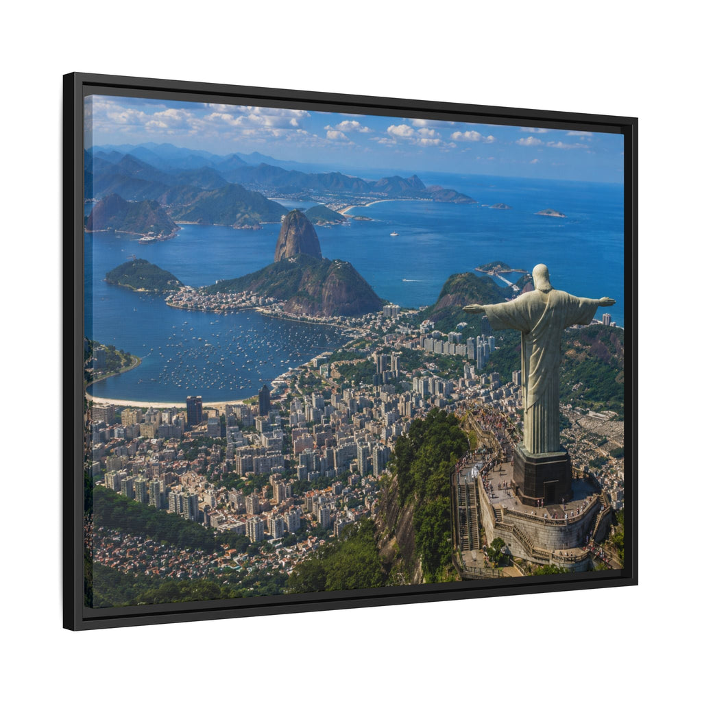 Rio de Janeiro Matte Canvas Print — Framed Wall Art of Christ the Redeemer & Sugarloaf Bay