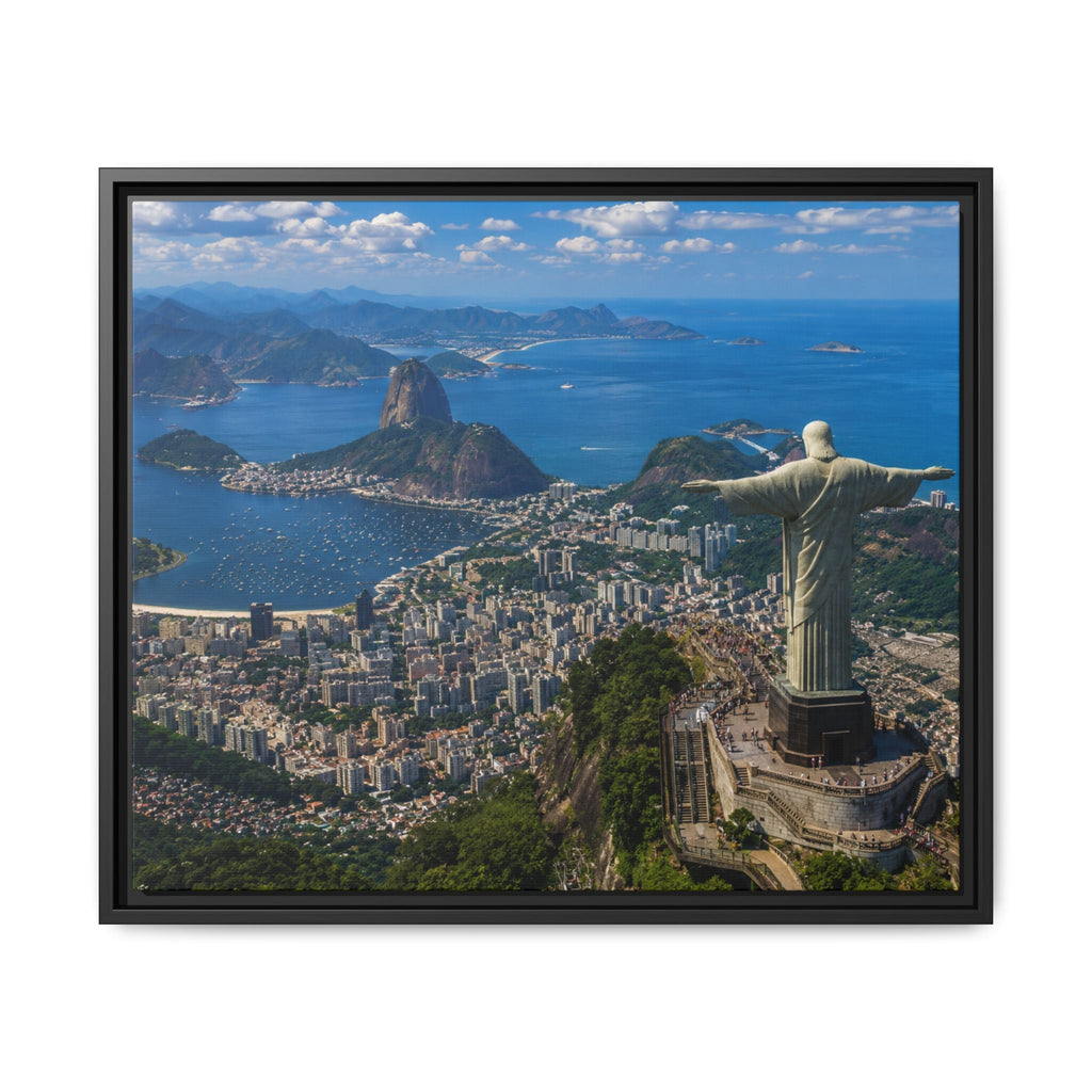 Rio de Janeiro Matte Canvas Print — Framed Wall Art of Christ the Redeemer & Sugarloaf Bay