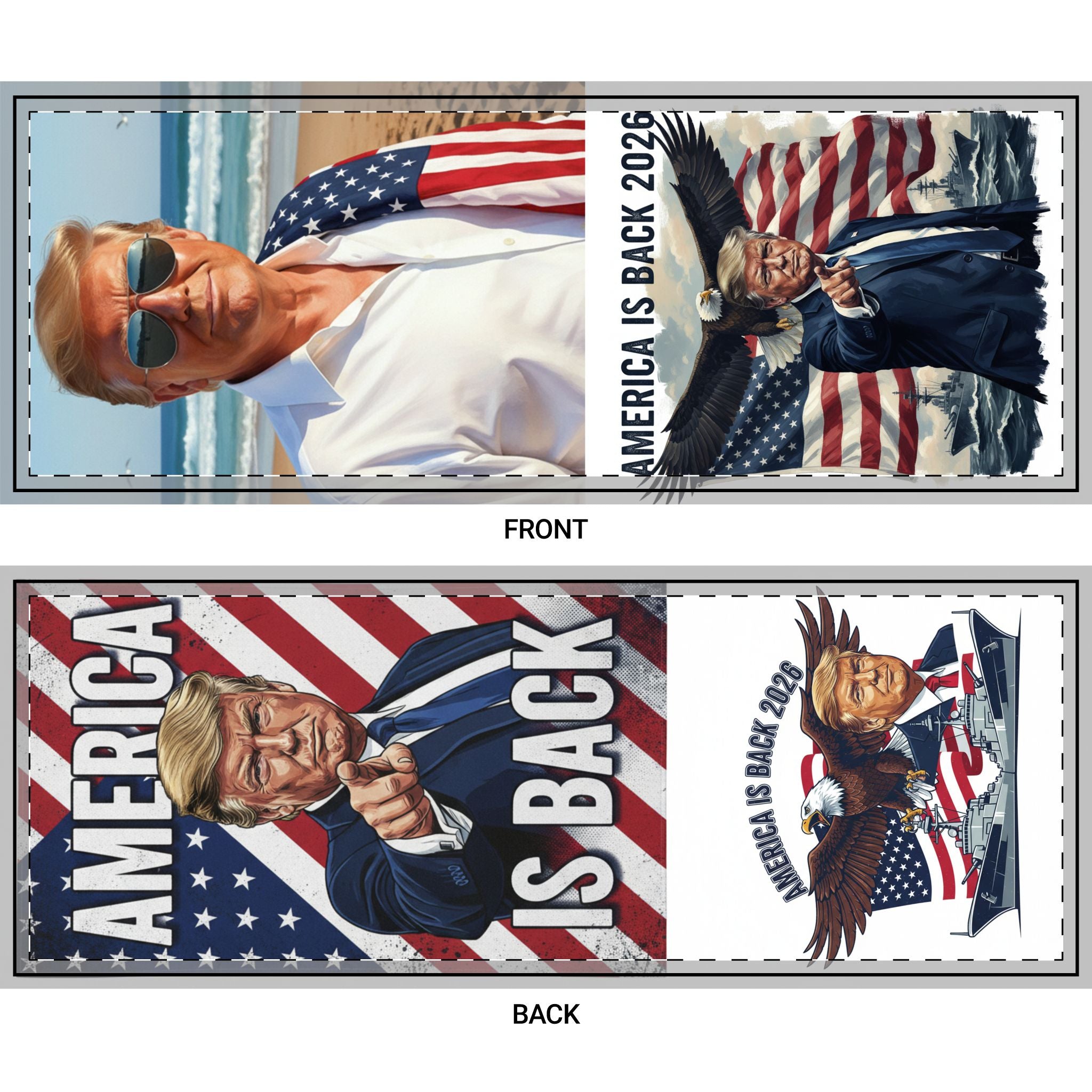 America Is Back Body Pillow — Patriotic Trump Decorative Body Pillow