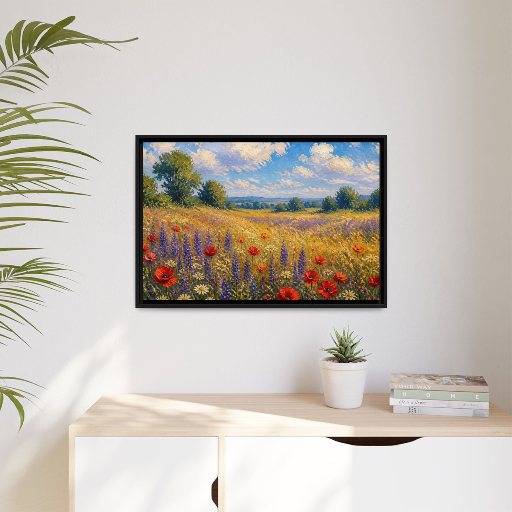 Wildflower Meadow Canvas Wall Art Print Ready to Hang