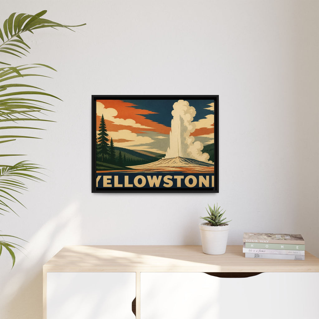 Yellowstone Vintage Travel Poster Canvas Wall Art Print Ready to Hang