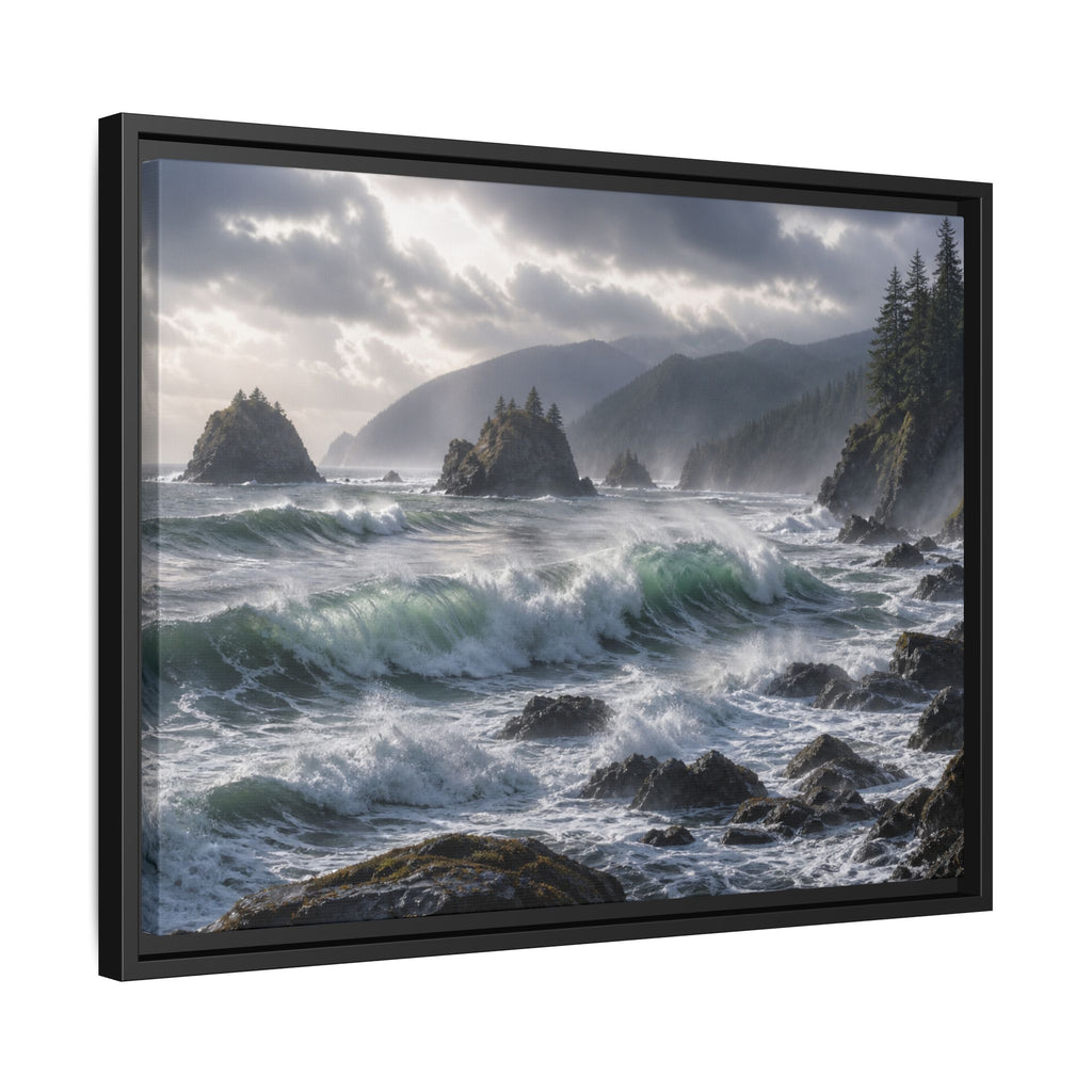Oregon Coast Waves Canvas Wall Art Print Ready to Hang
