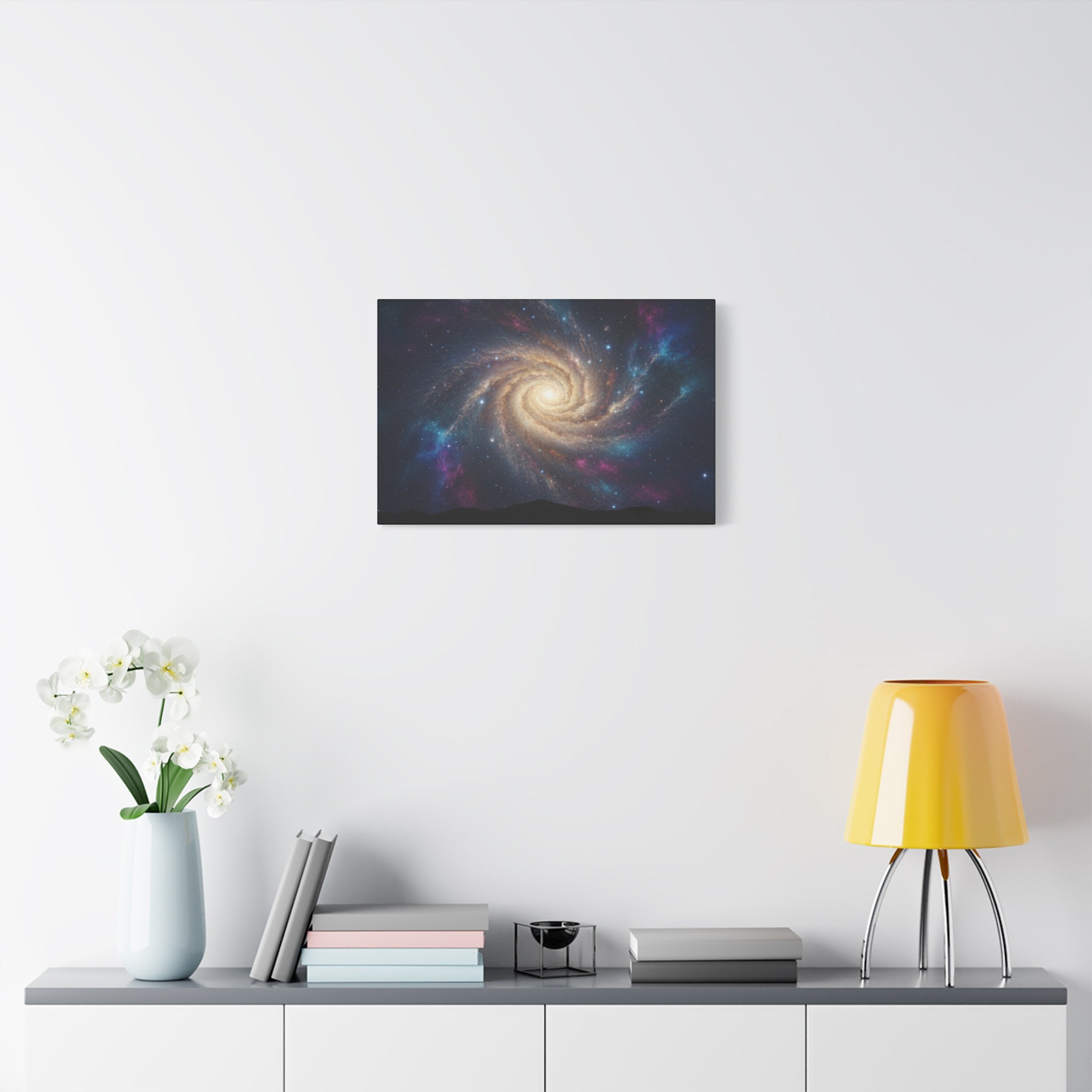 Spiral Galaxy Matte Canvas Wall Art – Stretched Space Nebula Print
