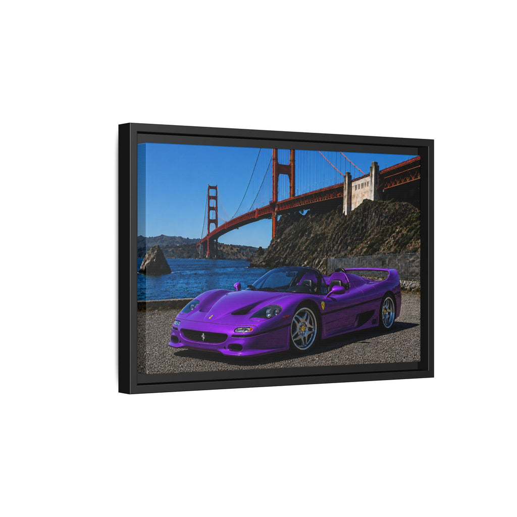 Ferrari F50 1995 — Stunning Canvas Print - At Golden Gate Bridge