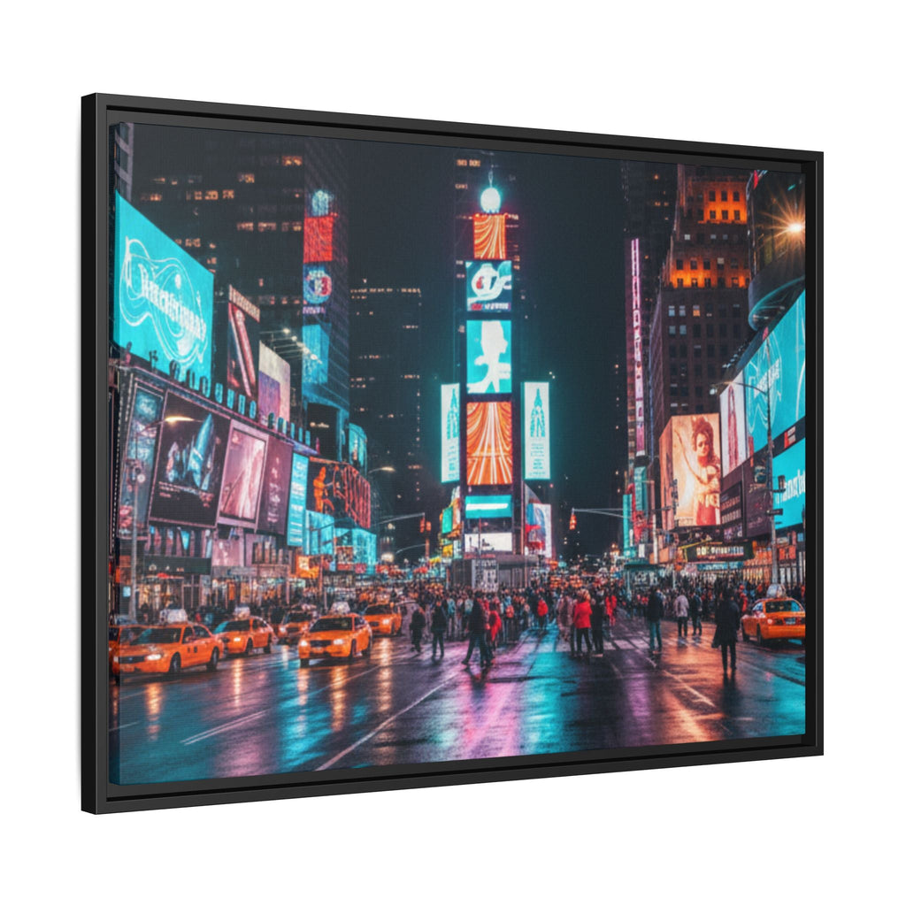 New york / Japan Nightskape Cityskape Framed Canvas Art - Stunning