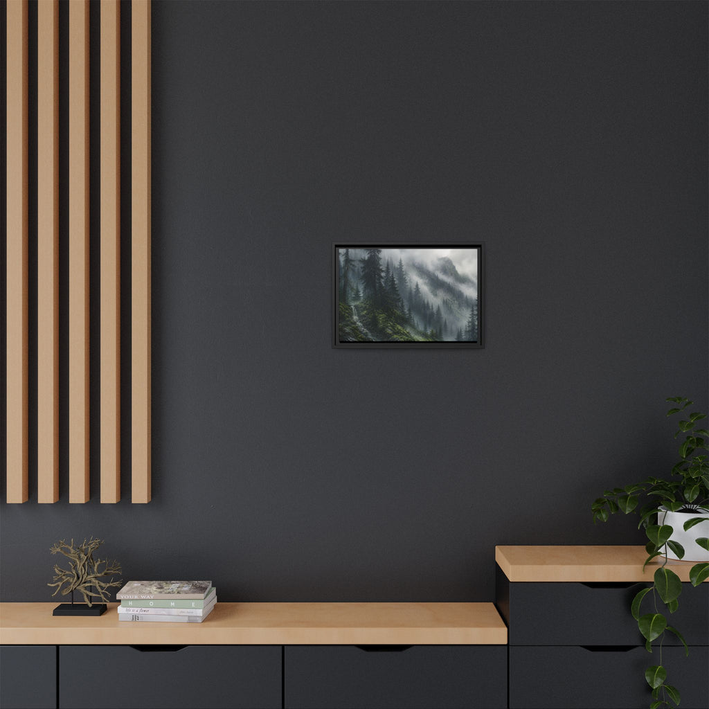 Cascades Fog Forest Canvas Wall Art Print Ready to Hang