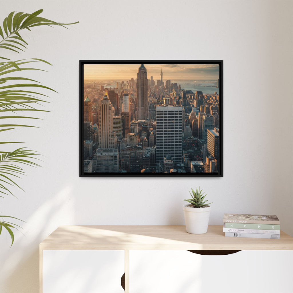 New York City Skyline at Sunset - Framed Art