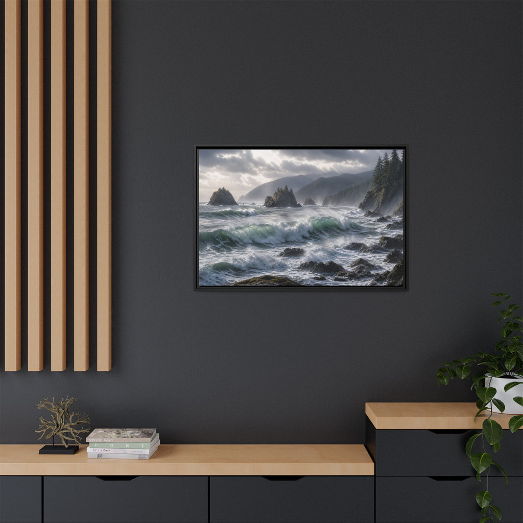 Oregon Coast Waves Canvas Wall Art Print Ready to Hang