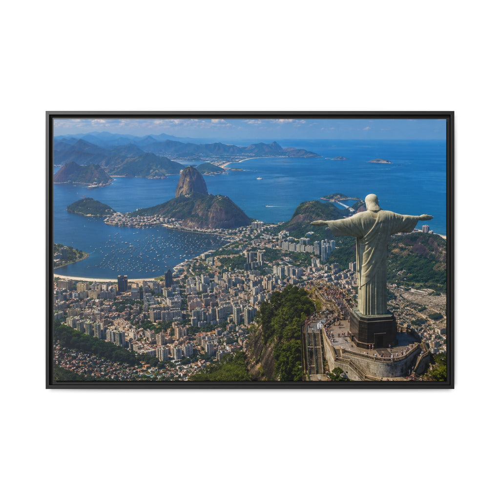 Rio de Janeiro Matte Canvas Print — Framed Wall Art of Christ the Redeemer & Sugarloaf Bay