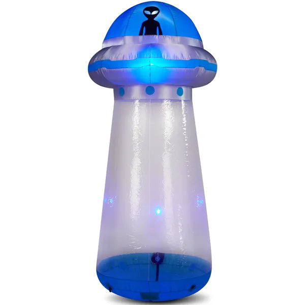 8.8 FT Halloween Inflatable UFO Yard Decoration, Fun Tall Blow Up Yard Decor