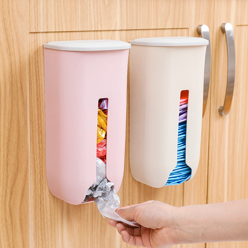 A203 Plastic Bag Storage Box Kitchen Wall-Mounted Garbage Bag Box Extraction Garbage Bag Storage Box