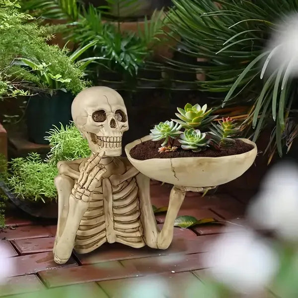 Skull Storage Tray, Halloween Decor, Resin Material, Vivid Skeleton Shape