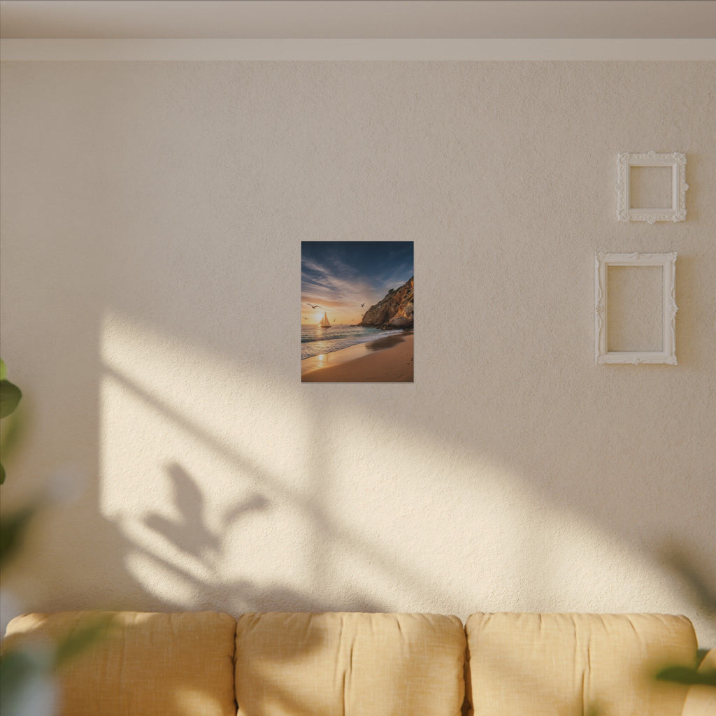 Seaside Sunset Sail Canvas