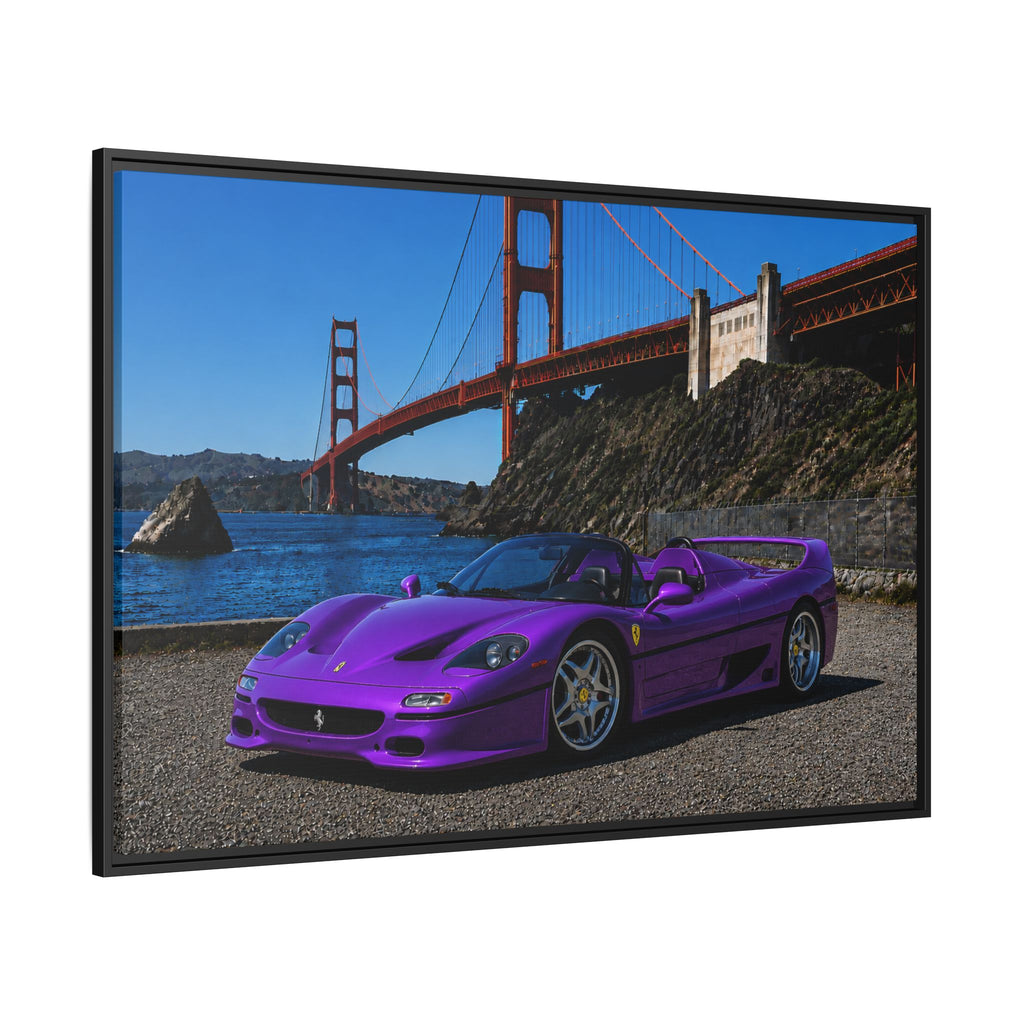 Ferrari F50 1995 — Stunning Canvas Print - At Golden Gate Bridge
