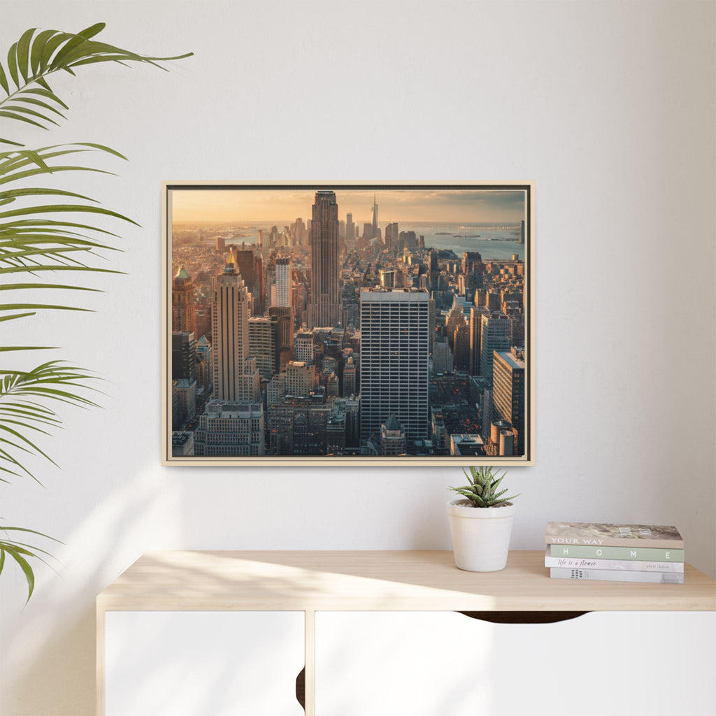 New York City Skyline at Sunset - Framed Art