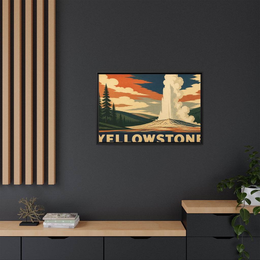 Yellowstone Vintage Travel Poster Canvas Wall Art Print Ready to Hang