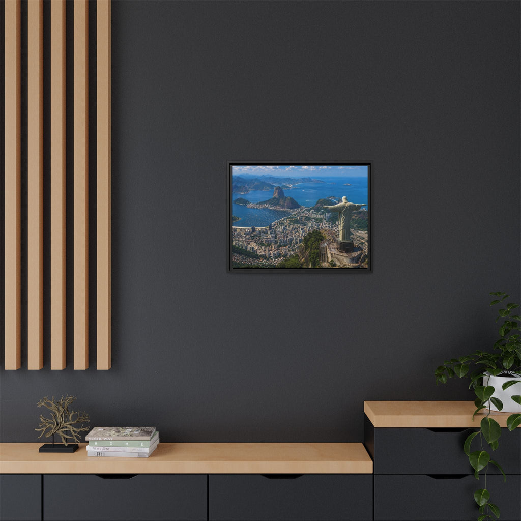 Rio de Janeiro Matte Canvas Print — Framed Wall Art of Christ the Redeemer & Sugarloaf Bay
