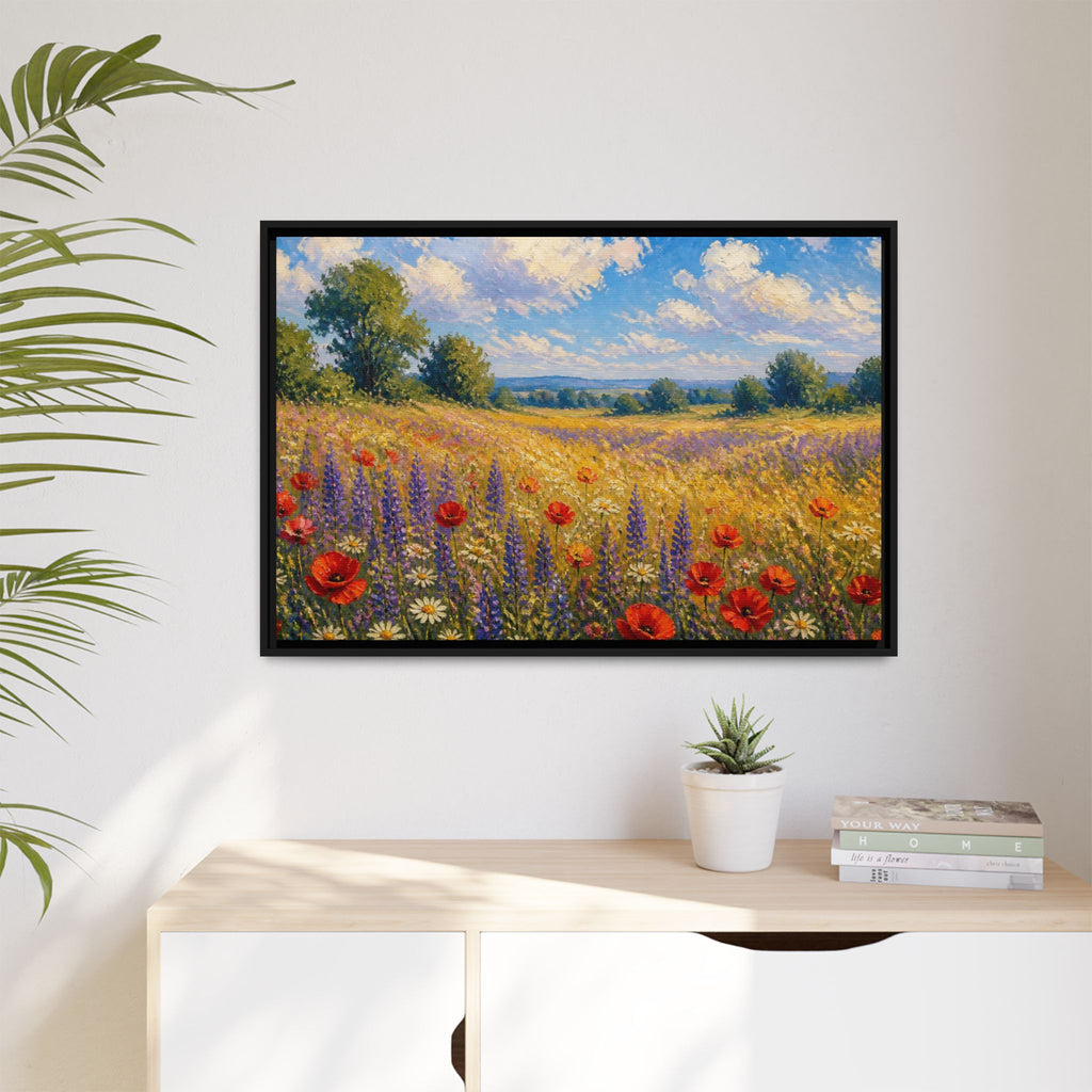 Wildflower Meadow Canvas Wall Art Print Ready to Hang