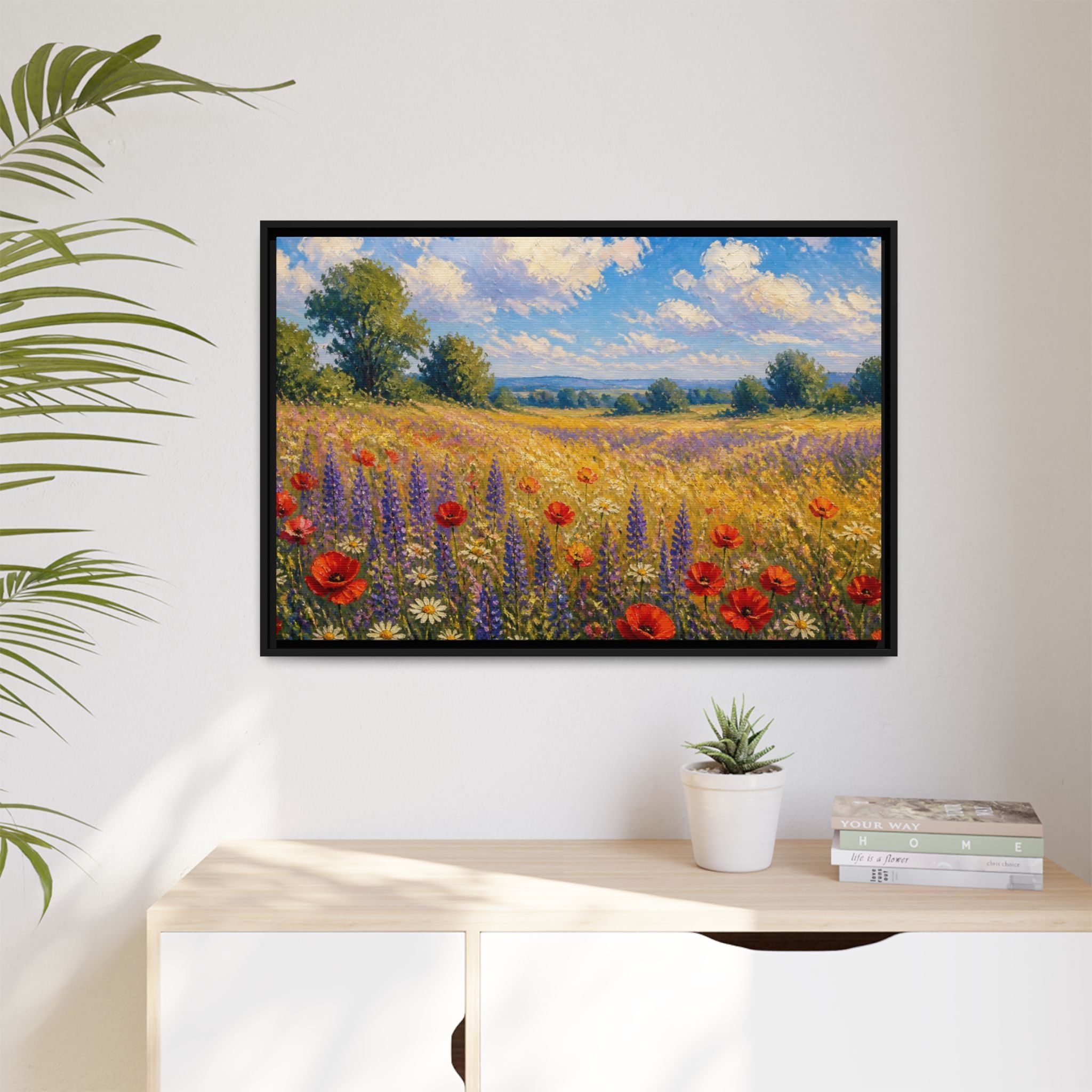 Wildflower Meadow Canvas Wall Art Print Ready to Hang