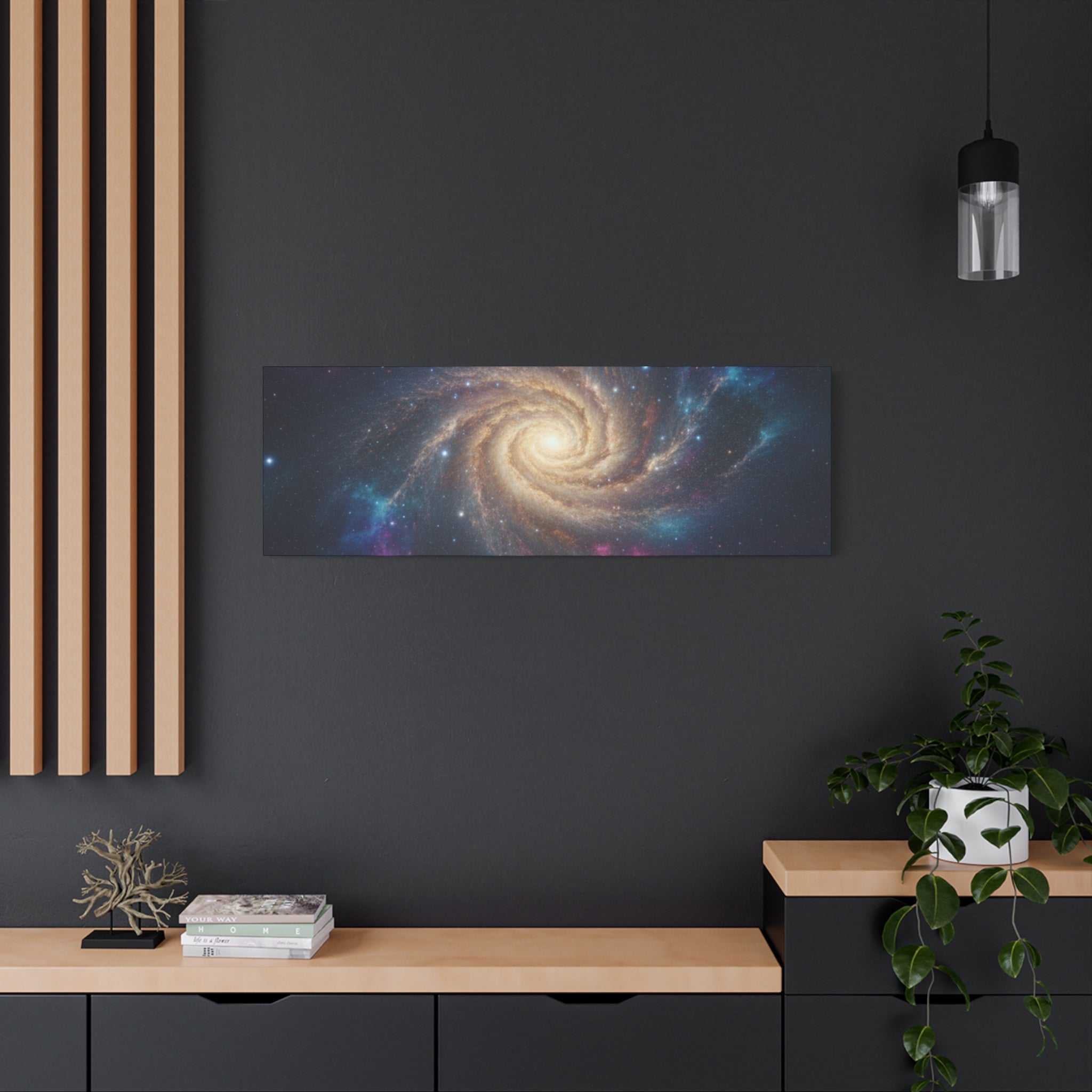 Spiral Galaxy Matte Canvas Wall Art – Stretched Space Nebula Print
